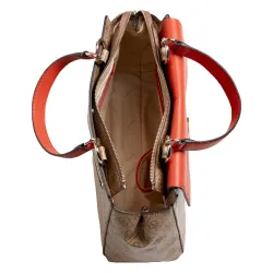 Sac a main femme Guess Maxi Valy logo 4g Beige - ZESHOES