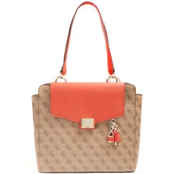 Sac a main femme Guess Valy logo 4g Orange - ZESHOES