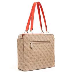 Sac a main femme Guess Valy logo 4g Orange - ZESHOES
