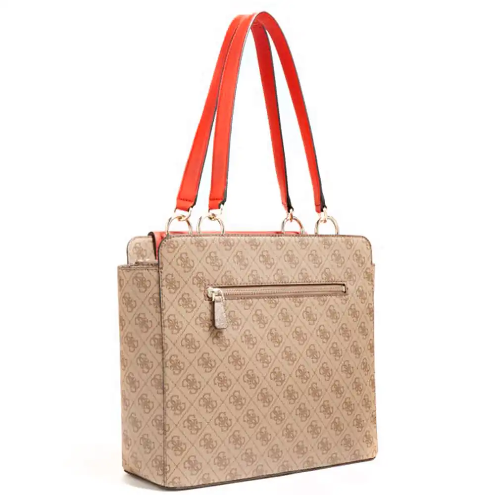 Sac a main femme Guess Valy logo 4g Orange - ZESHOES