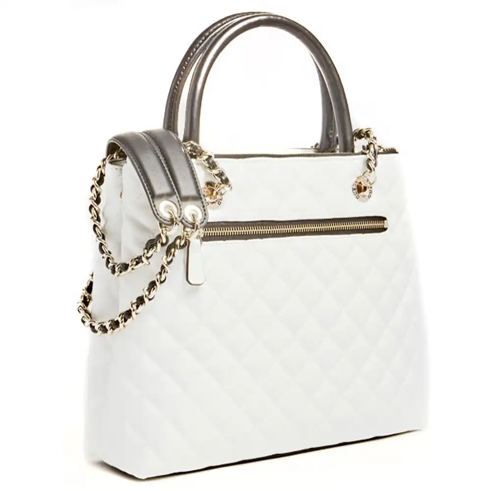 Sac a main femme Guess illy med Blanc - ZESHOES
