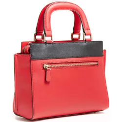 Sac a main femme Guess Katey bande logo Rouge - ZESHOES