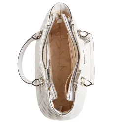 Sac a main femme Guess Kamina capitonne Blanc - ZESHOES Sac a main femme Guess Kamina capitonne Blanc - ZESHOES