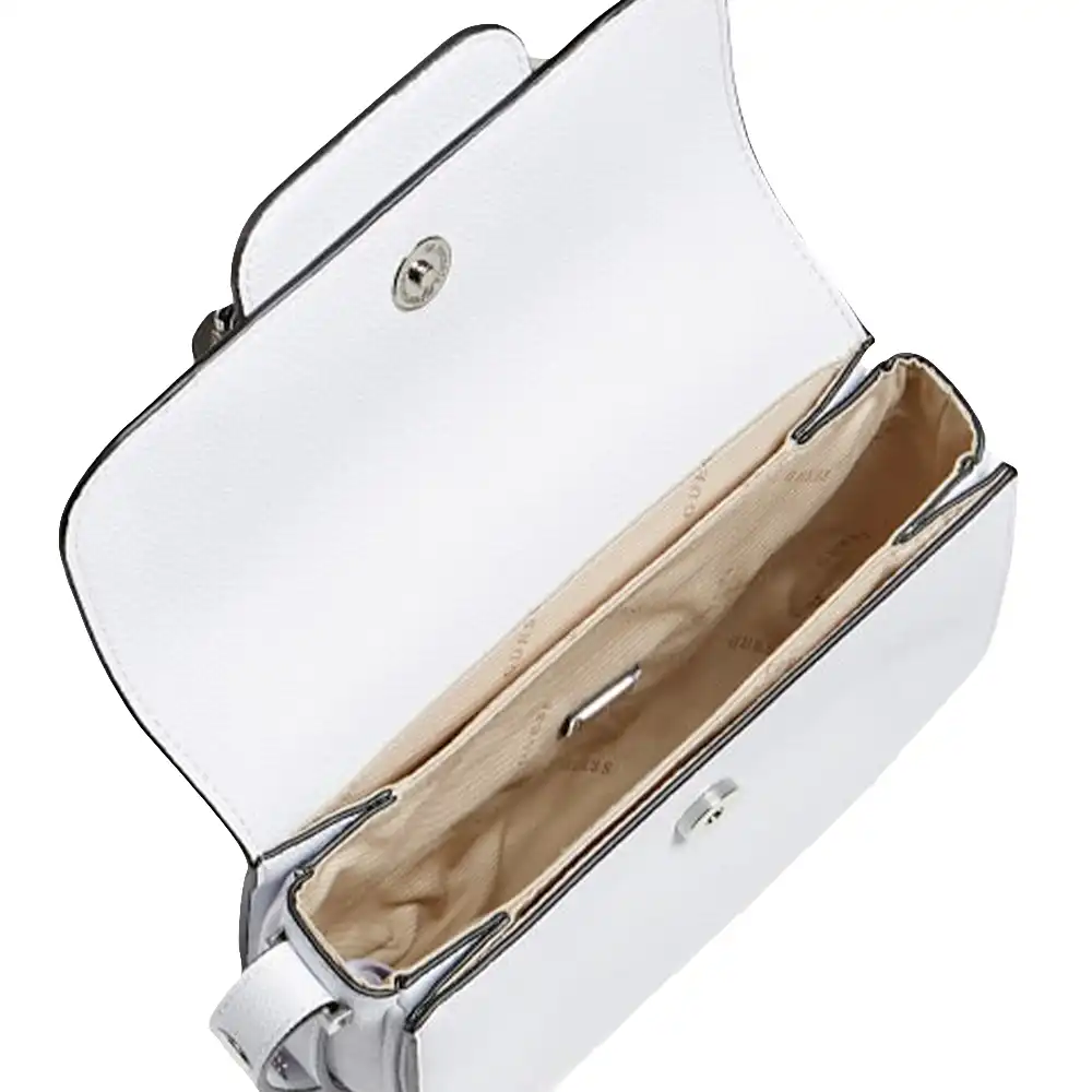 Pochette femme Guess Mini Hensely Blanc - ZESHOES
