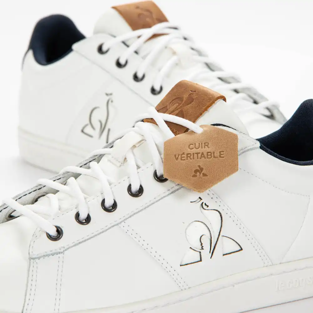 Basket basse homme Le Coq Sportif Master court waxy Blanc - ZESHOES Basket basse homme Le Coq Sportif Master court waxy Blanc - ZESHOES