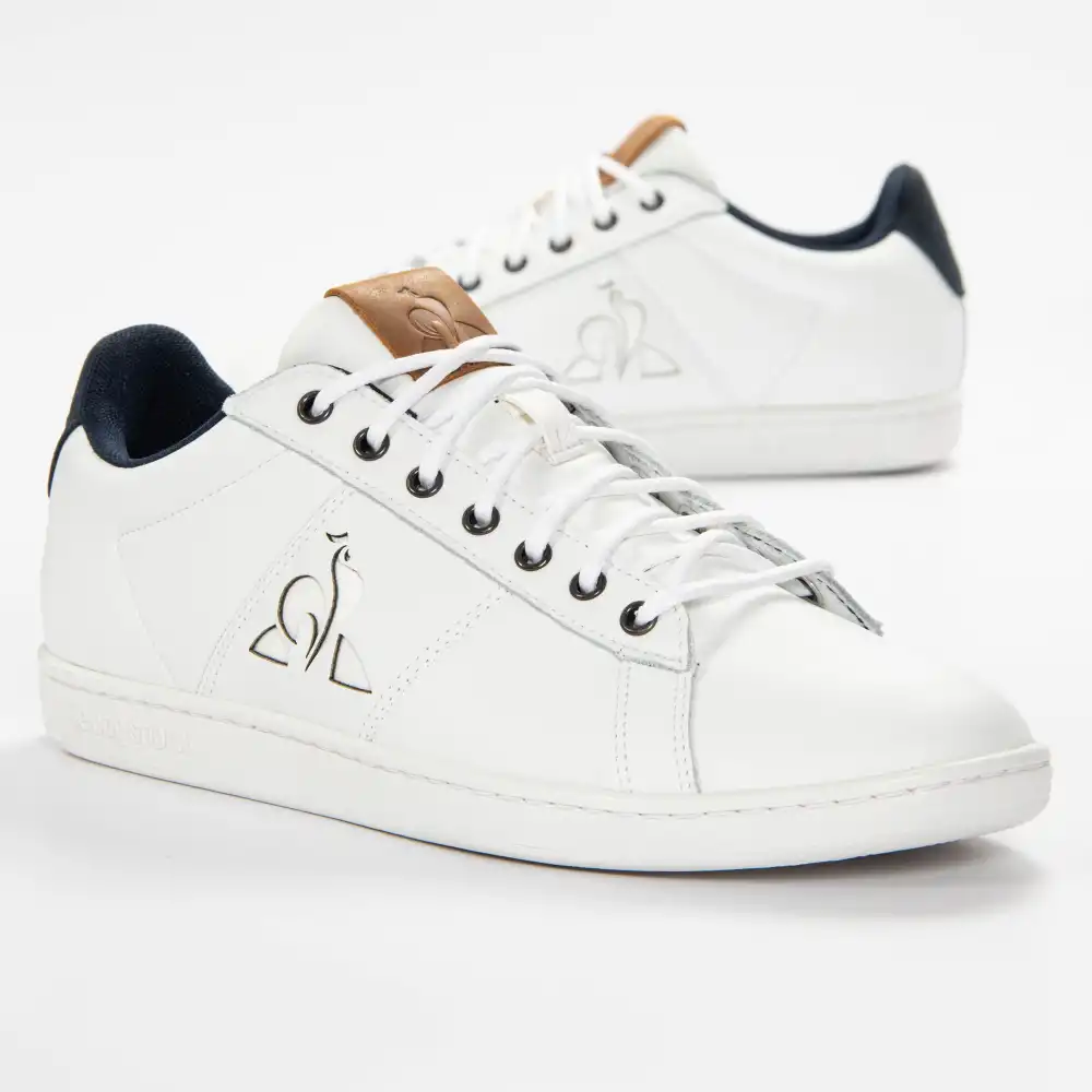 Basket basse homme Le Coq Sportif Master court waxy Blanc - ZESHOES Basket basse homme Le Coq Sportif Master court waxy Blanc - ZESHOES