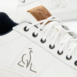 Basket basse homme Le Coq Sportif Master court waxy Blanc - ZESHOES Basket basse homme Le Coq Sportif Master court waxy Blanc - ZESHOES