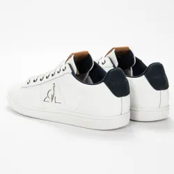 Basket basse homme Le Coq Sportif Master court waxy Blanc - ZESHOES Basket basse homme Le Coq Sportif Master court waxy Blanc - ZESHOES