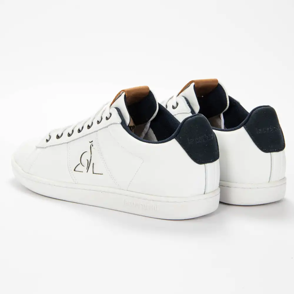 Basket basse homme Le Coq Sportif Master court waxy Blanc - ZESHOES Basket basse homme Le Coq Sportif Master court waxy Blanc - ZESHOES