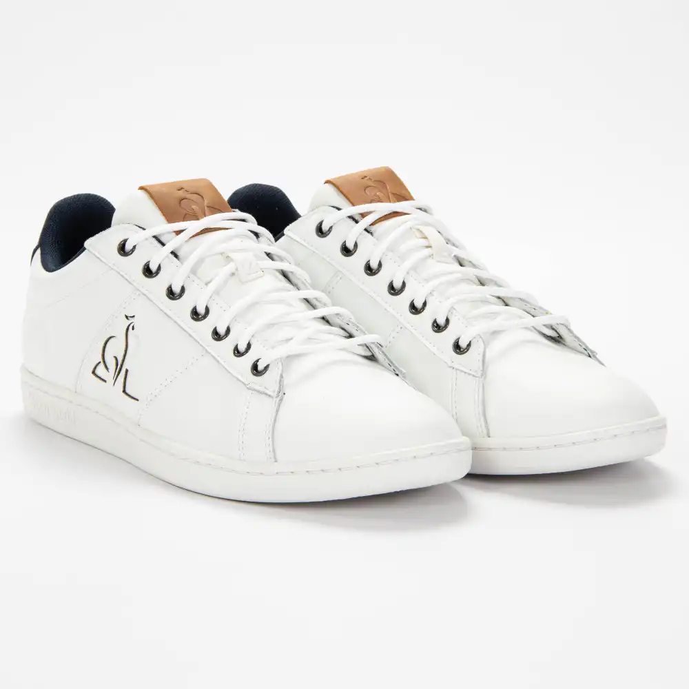 Basket basse homme Le Coq Sportif Master court waxy Blanc - ZESHOES