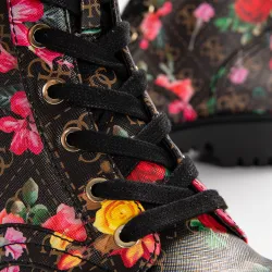 Olinia 4g logo floral combat boot Guess - 5 Olinia 4g logo floral combat boot Guess - 5