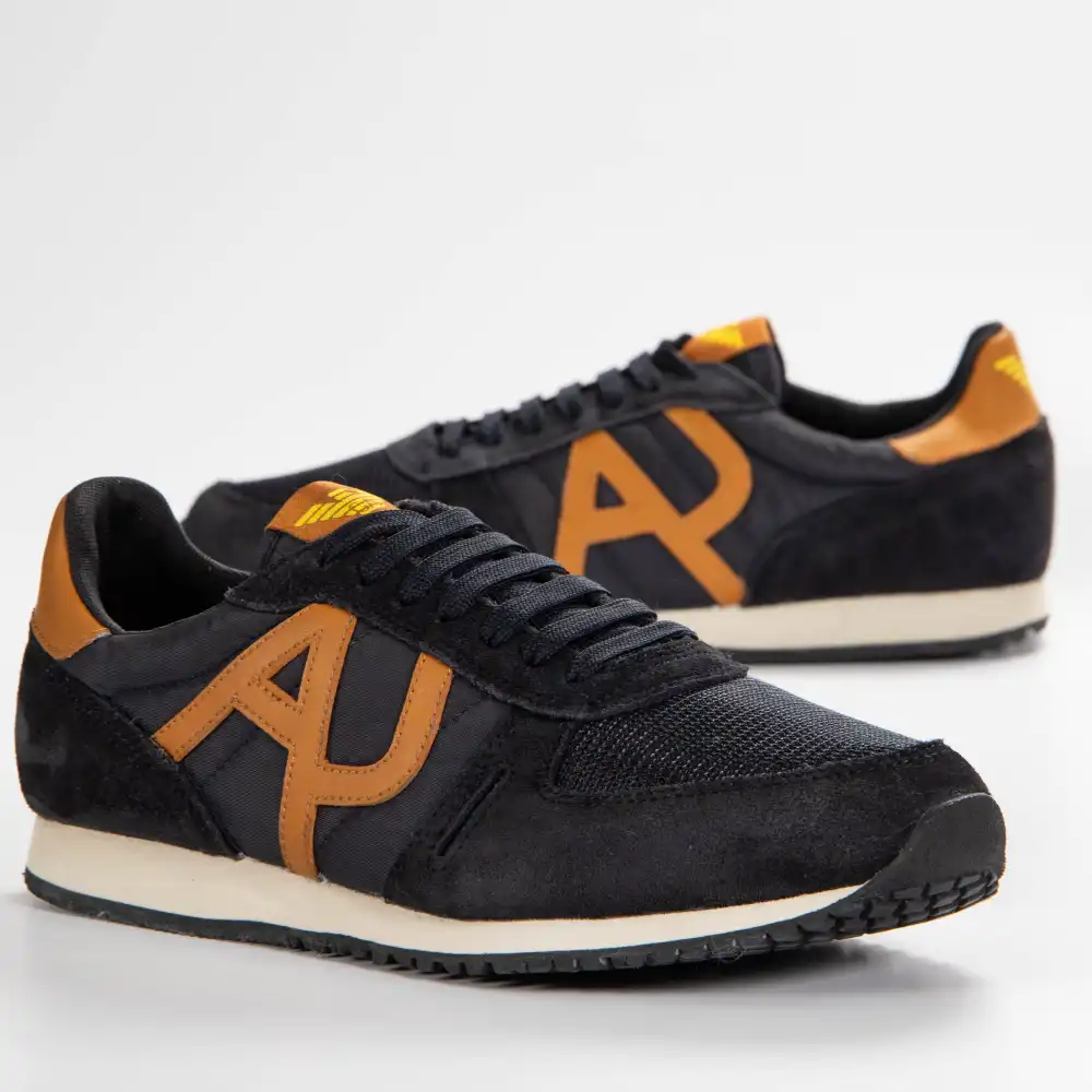 Basket basse homme Armani Exchange Grigio Noir - ZESHOES