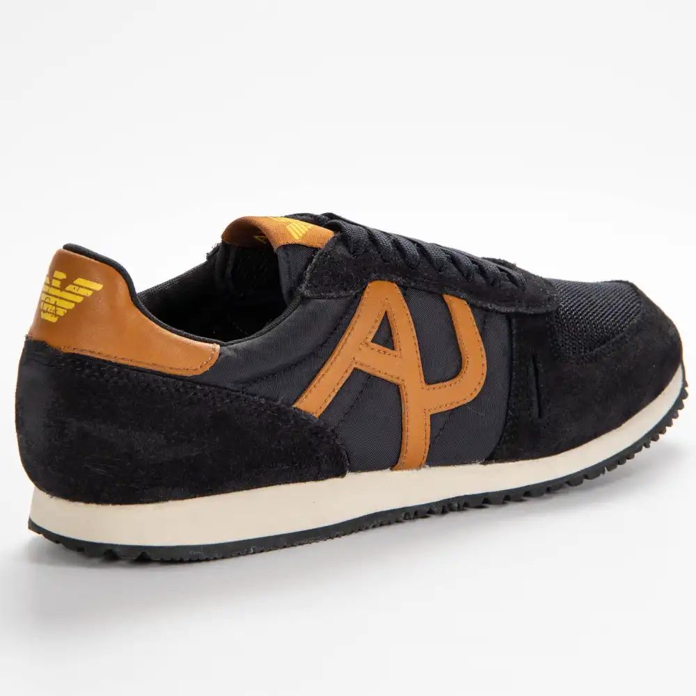 Basket basse homme Armani Exchange Grigio Noir - ZESHOES