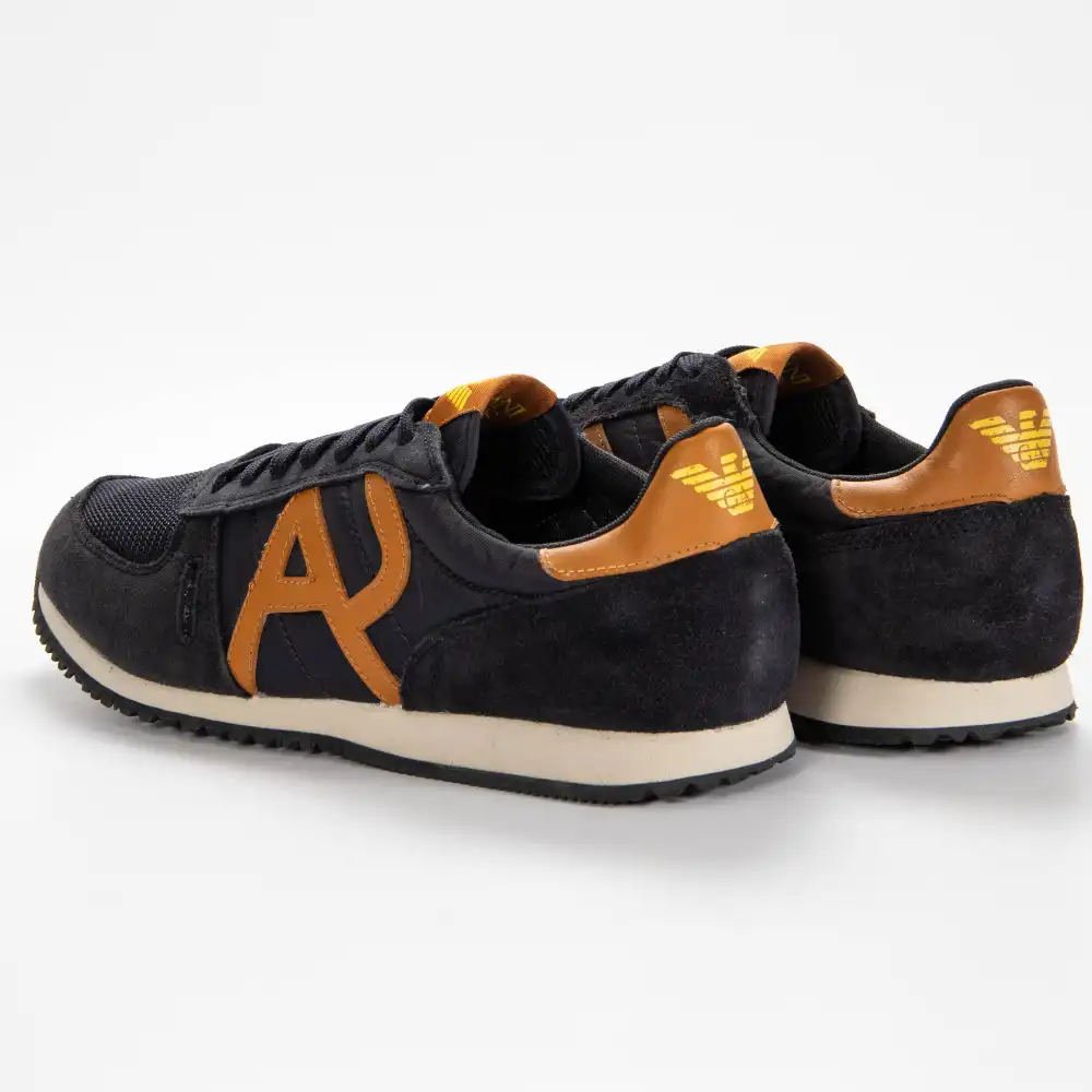 Basket basse homme Armani Exchange Grigio Noir - ZESHOES