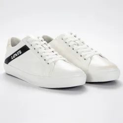 Basket basse homme Levis woodward Blanc - ZESHOES Basket basse homme Levis woodward Blanc - ZESHOES