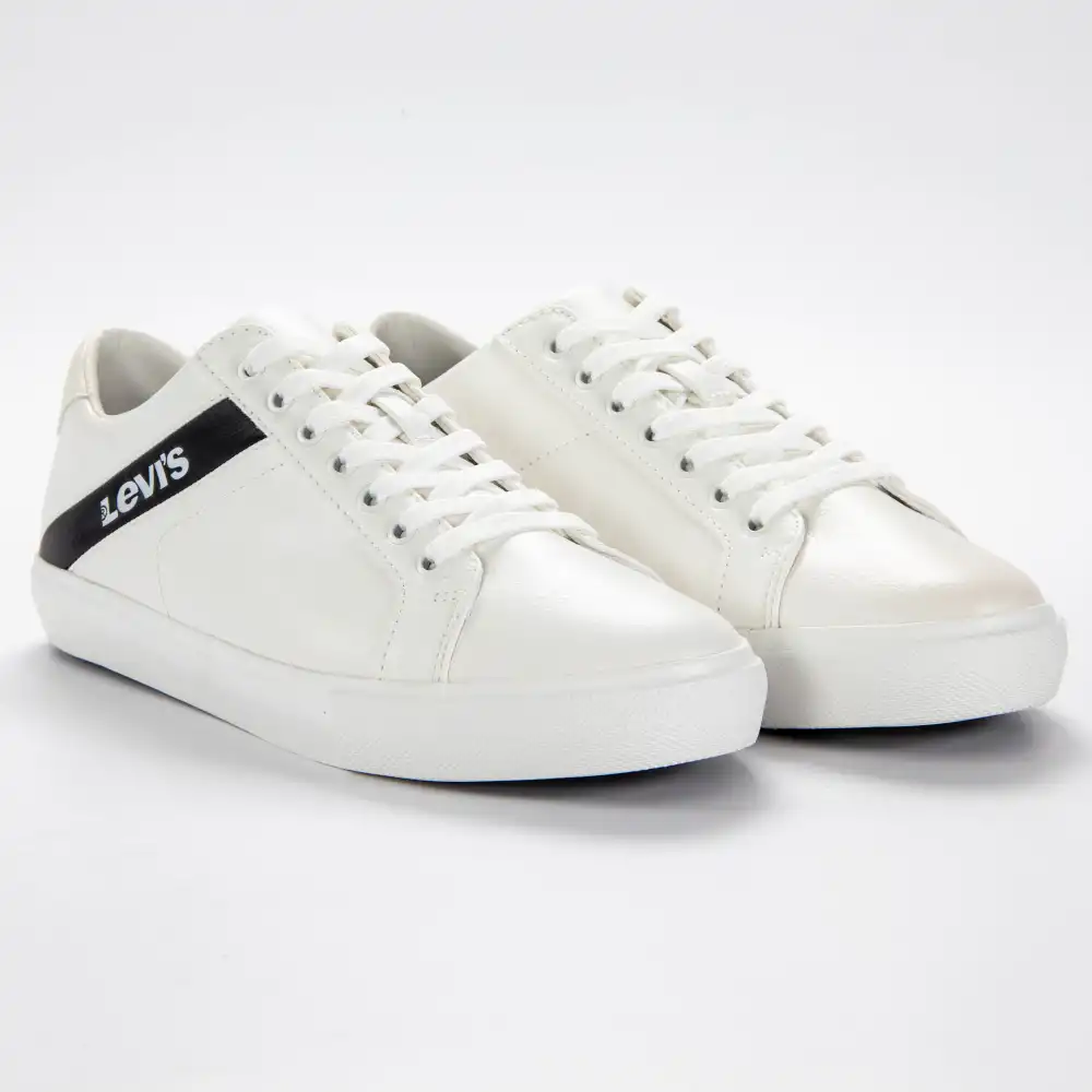 Basket basse homme Levis woodward Blanc - ZESHOES