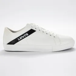 Basket basse homme Levis woodward Blanc - ZESHOES Basket basse homme Levis woodward Blanc - ZESHOES
