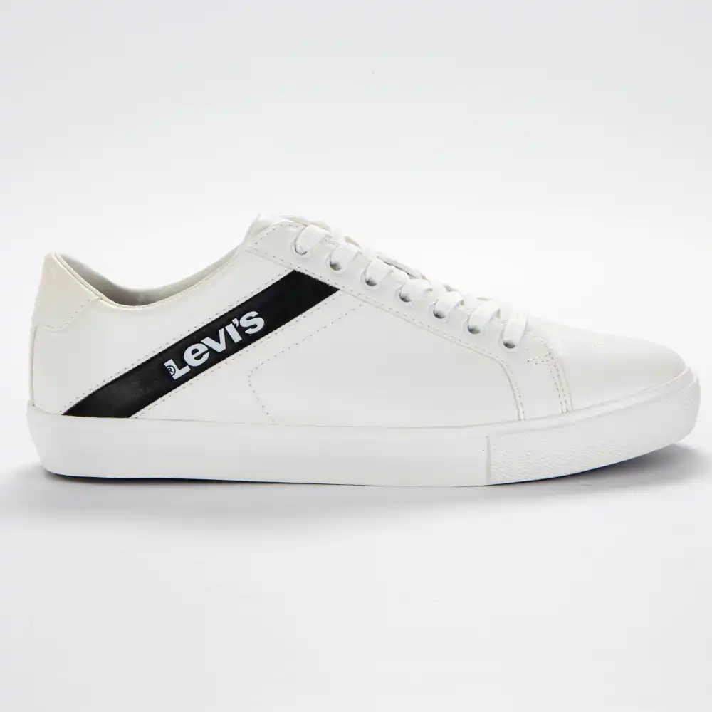 Basket basse homme Levis woodward Blanc - ZESHOES Basket basse homme Levis woodward Blanc - ZESHOES