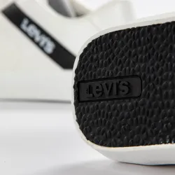 Basket basse homme Levis woodward Blanc - ZESHOES Basket basse homme Levis woodward Blanc - ZESHOES