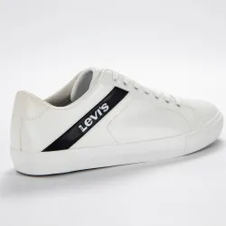 Basket basse homme Levis woodward Blanc - ZESHOES Basket basse homme Levis woodward Blanc - ZESHOES