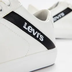 Basket basse homme Levis woodward Blanc - ZESHOES Basket basse homme Levis woodward Blanc - ZESHOES