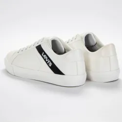 Basket basse homme Levis woodward Blanc - ZESHOES Basket basse homme Levis woodward Blanc - ZESHOES
