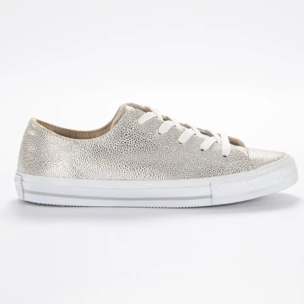 Basket basse femme Converse GEMMA OX PURE Argent - ZESHOES Basket basse femme Converse GEMMA OX PURE Argent - ZESHOES