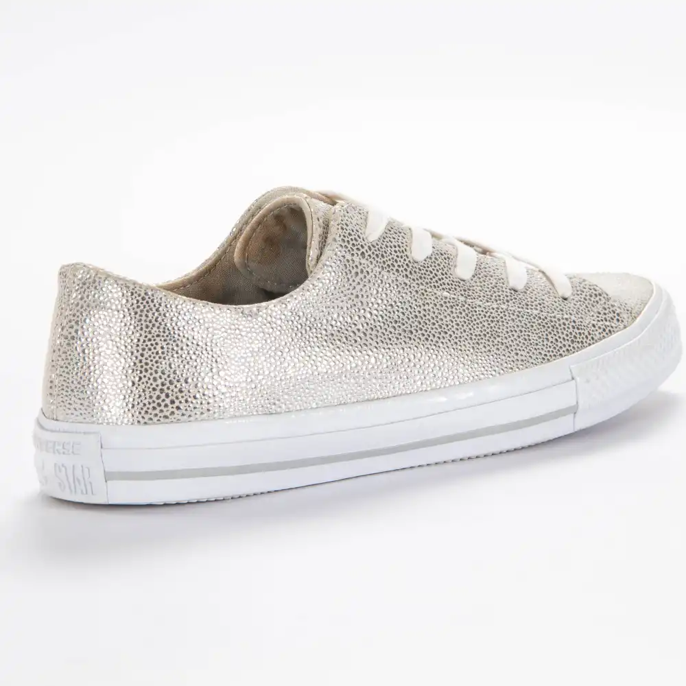 Basket basse femme Converse GEMMA OX PURE Argent - ZESHOES Basket basse femme Converse GEMMA OX PURE Argent - ZESHOES