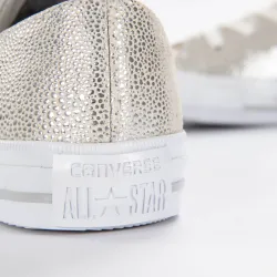 Basket basse femme Converse GEMMA OX PURE Argent - ZESHOES Basket basse femme Converse GEMMA OX PURE Argent - ZESHOES