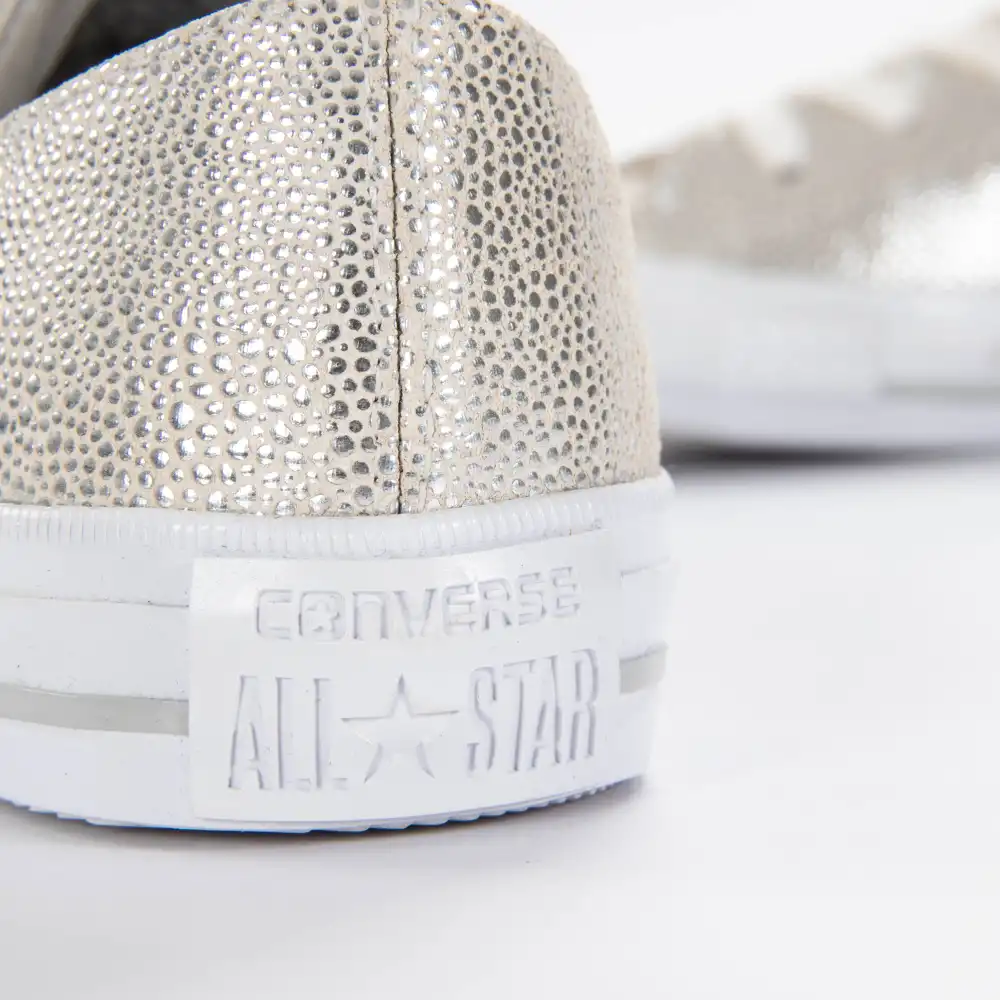 Basket basse femme Converse GEMMA OX PURE Argent - ZESHOES Basket basse femme Converse GEMMA OX PURE Argent - ZESHOES