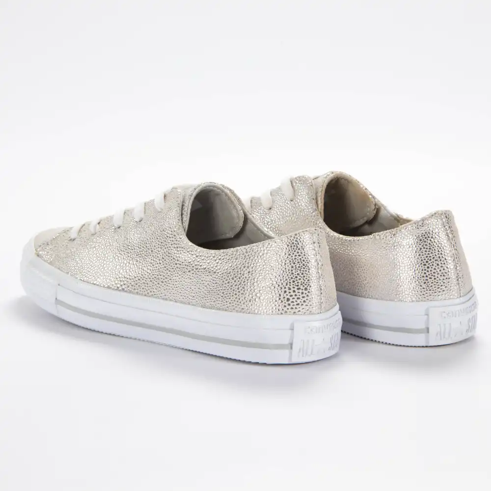 Basket basse femme Converse GEMMA OX PURE Argent - ZESHOES Basket basse femme Converse GEMMA OX PURE Argent - ZESHOES