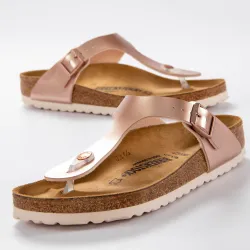 Sandale femme Birkenstock Pink silver Rose - ZESHOES Sandale femme Birkenstock Pink silver Rose - ZESHOES