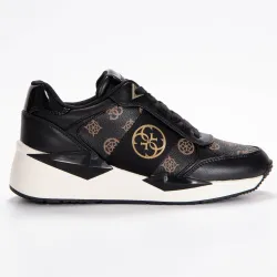 Basket de ville basse femme Guess Tesha 4g logo Noir - ZESHOES
