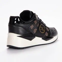 Basket de ville basse femme Guess Tesha 4g logo Noir - ZESHOES