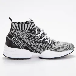 Basket montante femme Guess Brite Argent - ZESHOES Basket montante femme Guess Brite Argent - ZESHOES