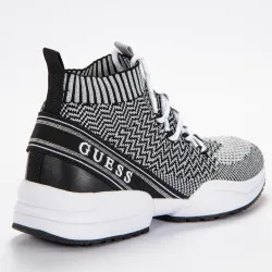 Basket montante femme Guess Brite Argent - ZESHOES Basket montante femme Guess Brite Argent - ZESHOES