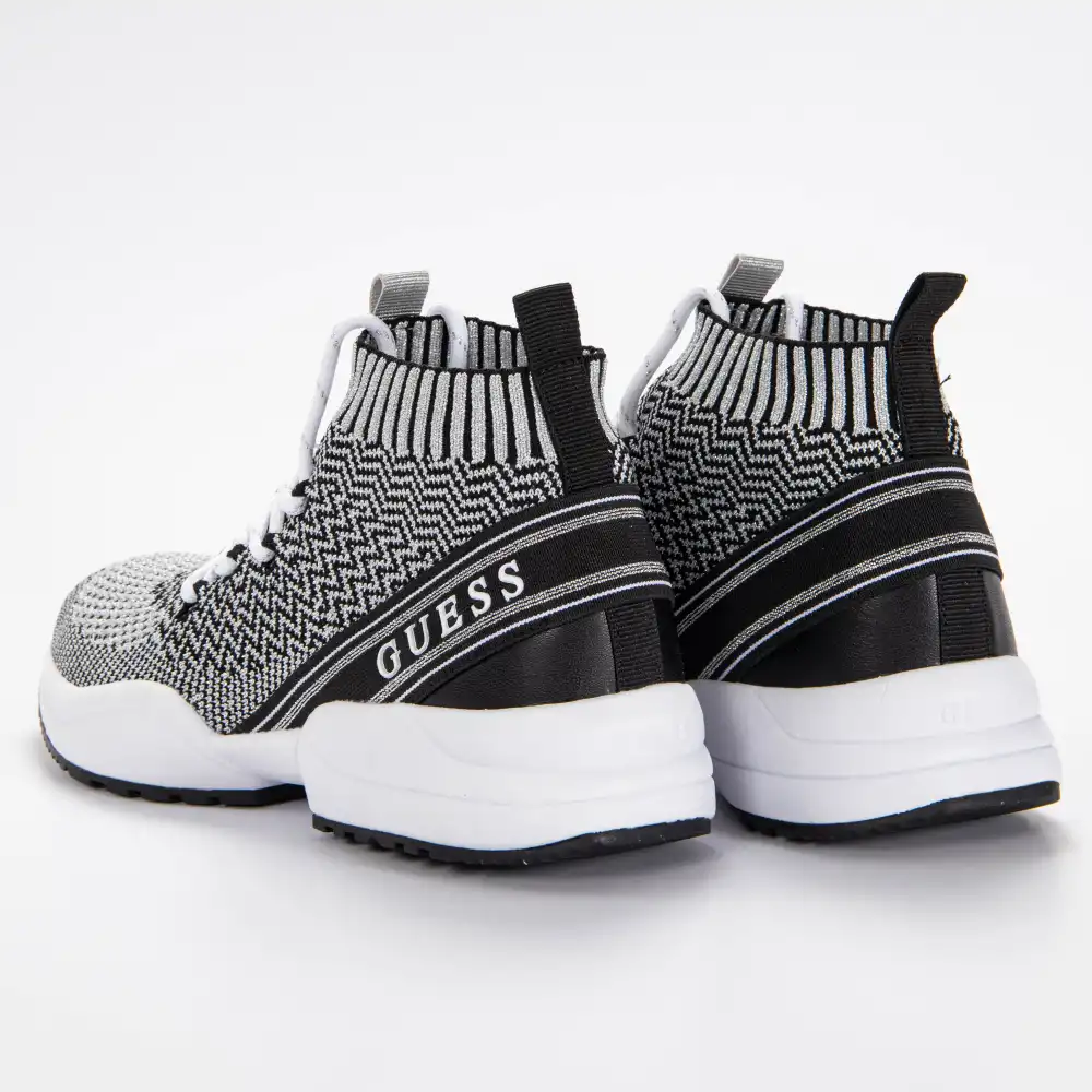 Basket montante femme Guess Brite Argent - ZESHOES Basket montante femme Guess Brite Argent - ZESHOES