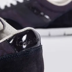 Basket basse homme Calvin Klein juan ck logo jacquard Noir - ZESHOES