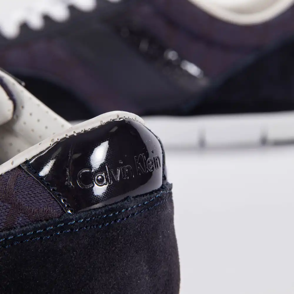 Basket basse homme Calvin Klein juan ck logo jacquard Noir - ZESHOES
