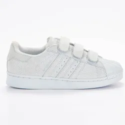 Basket basse fille Adidas Superstar cf c Bleu - ZESHOES