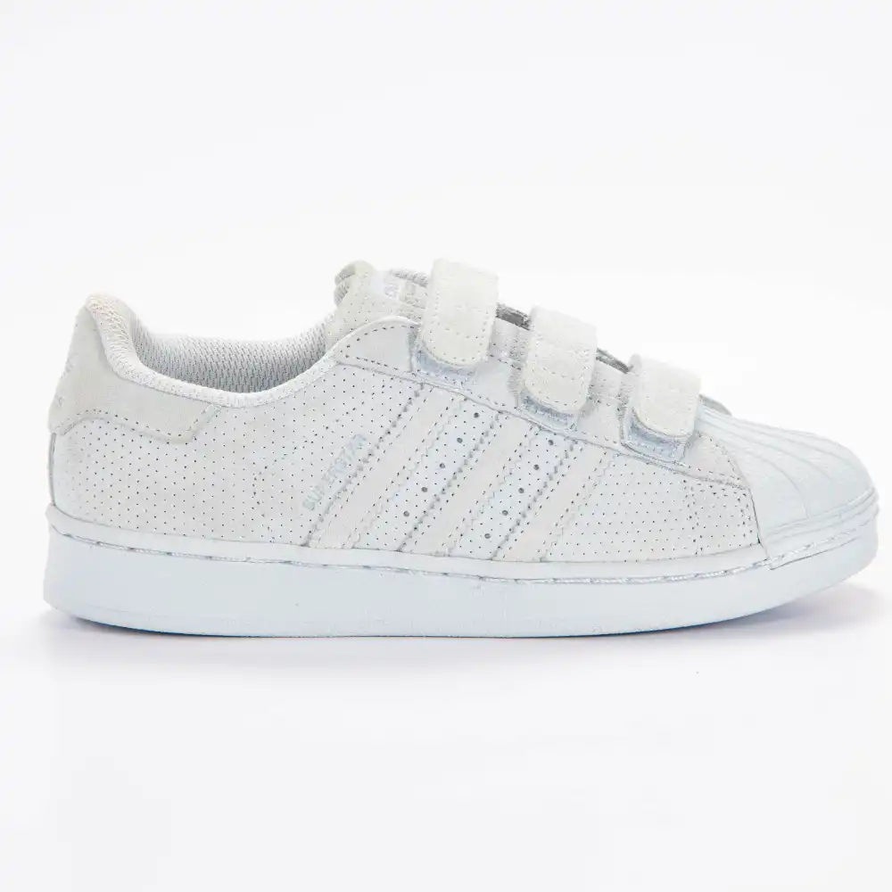 Basket basse fille Adidas Superstar cf c Bleu - ZESHOES