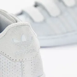 Basket basse fille Adidas Superstar cf c Bleu - ZESHOES