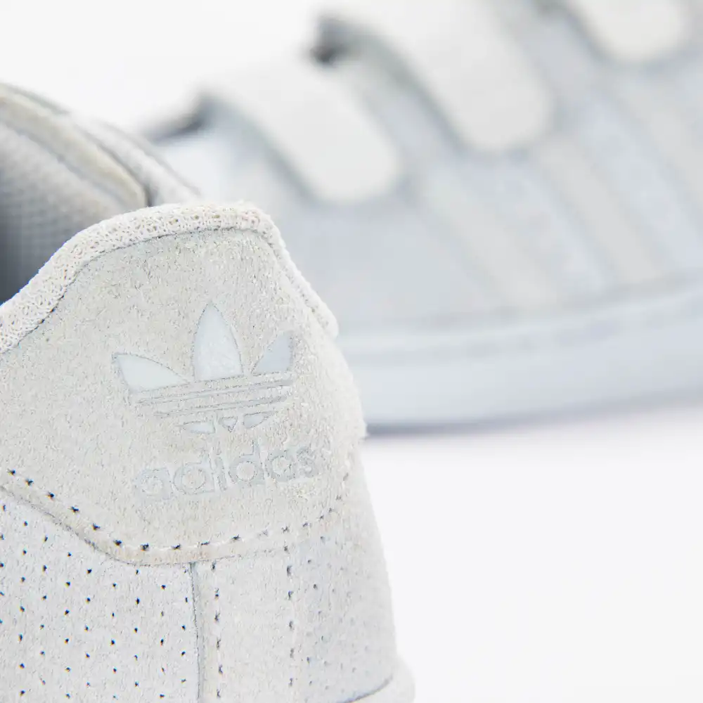 Basket basse fille Adidas Superstar cf c Bleu - ZESHOES