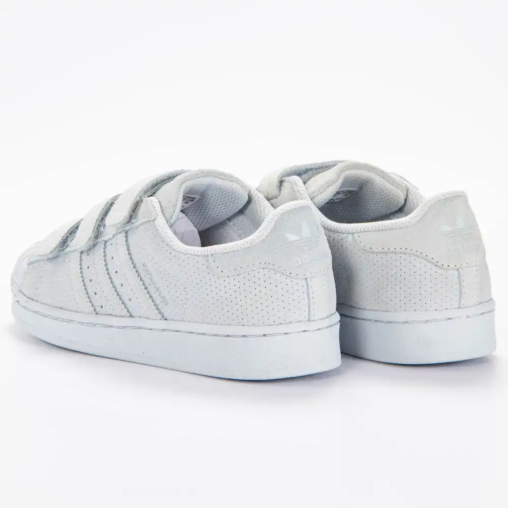 Basket basse fille Adidas Superstar cf c Bleu - ZESHOES