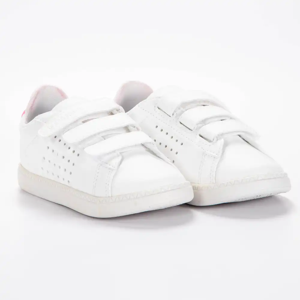 Basket basse fille Le Coq Sportif courtset inf sport girl Blanc - ZESHOES