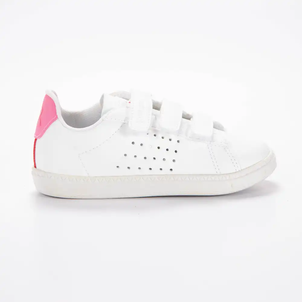 Basket basse fille Le Coq Sportif courtset inf sport girl Blanc - ZESHOES