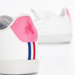 Basket basse fille Le Coq Sportif courtset inf sport girl Blanc - ZESHOES