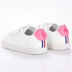 Basket basse fille Le Coq Sportif courtset inf sport girl Blanc - ZESHOES