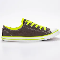 Basket basse fille Converse Dainty ox charcoal Gris - ZESHOES Basket basse fille Converse Dainty ox charcoal Gris - ZESHOES