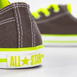 Basket basse fille Converse Dainty ox charcoal Gris - ZESHOES Basket basse fille Converse Dainty ox charcoal Gris - ZESHOES
